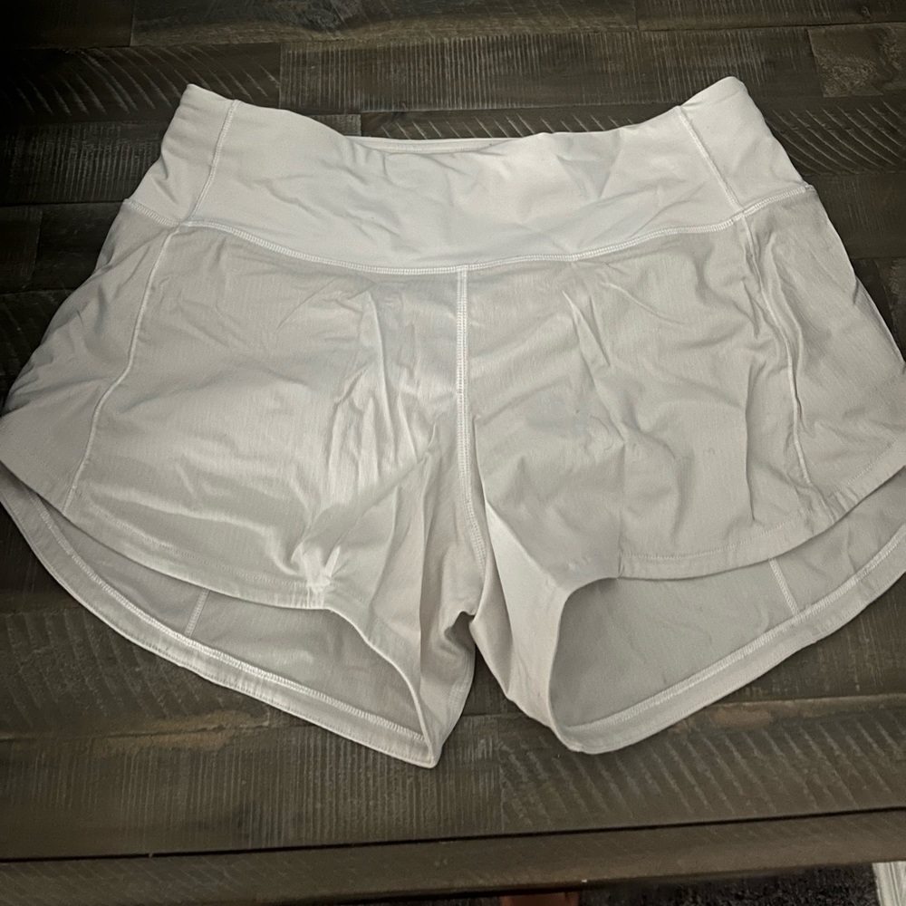 White lululemon Speed Up Short Size 4